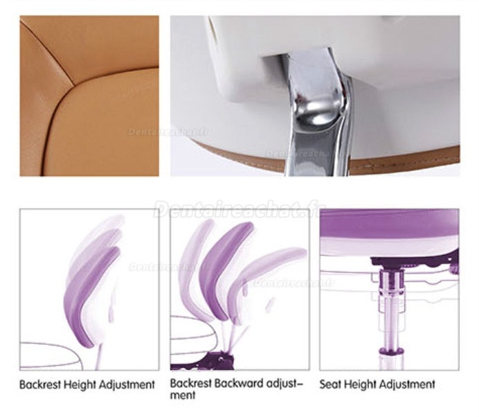 QY® QY-600-1 tabouret ergonomique dentiste avec dossier