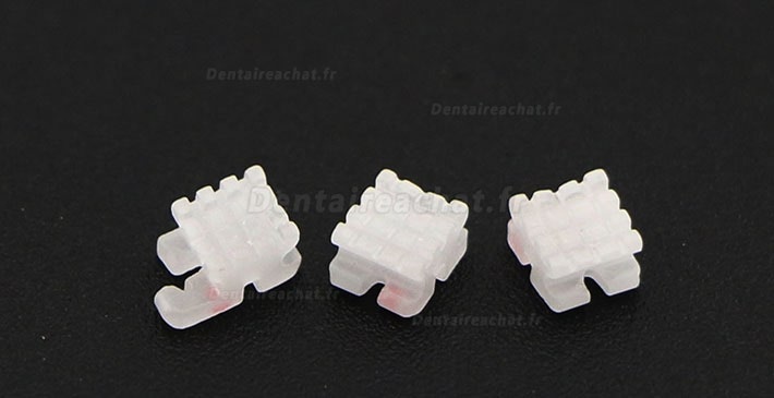 5Paquet/100 pièces Céramique Bracket Orthodontique Esthétique ROTH 022 3 Hooks