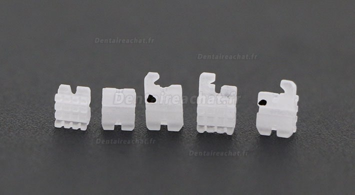 5Pack Dentaires Roth 022 345 Hooks céramique bracket orthodontique esthétique (transparent / monocristallin)