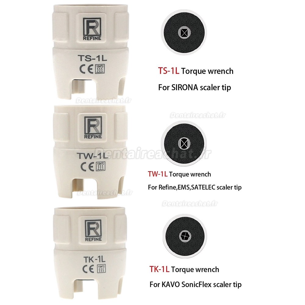 3 Pièces clé dynamométrique Refine TK-1L/ TW-1S/TS-1L, adaptée à SATELEC EMS KAVO SonicFLEX SIRONA