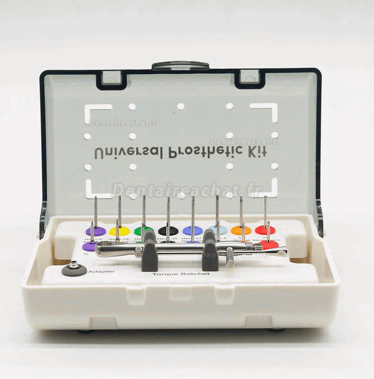 Kit tournevis implant universel dentaire clé dynamométrique de réparation 18 pièces