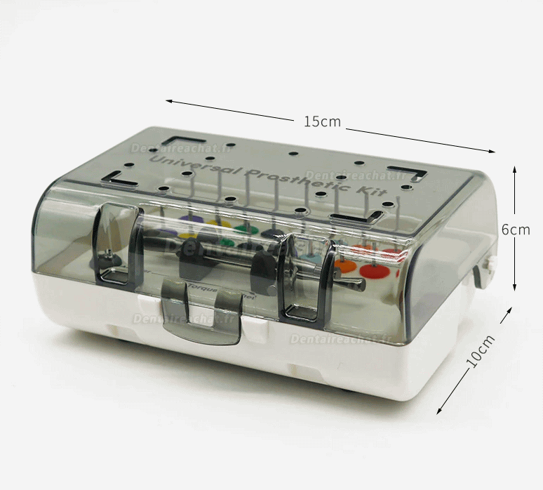 Kit tournevis implant universel dentaire clé dynamométrique de réparation 18 pièces