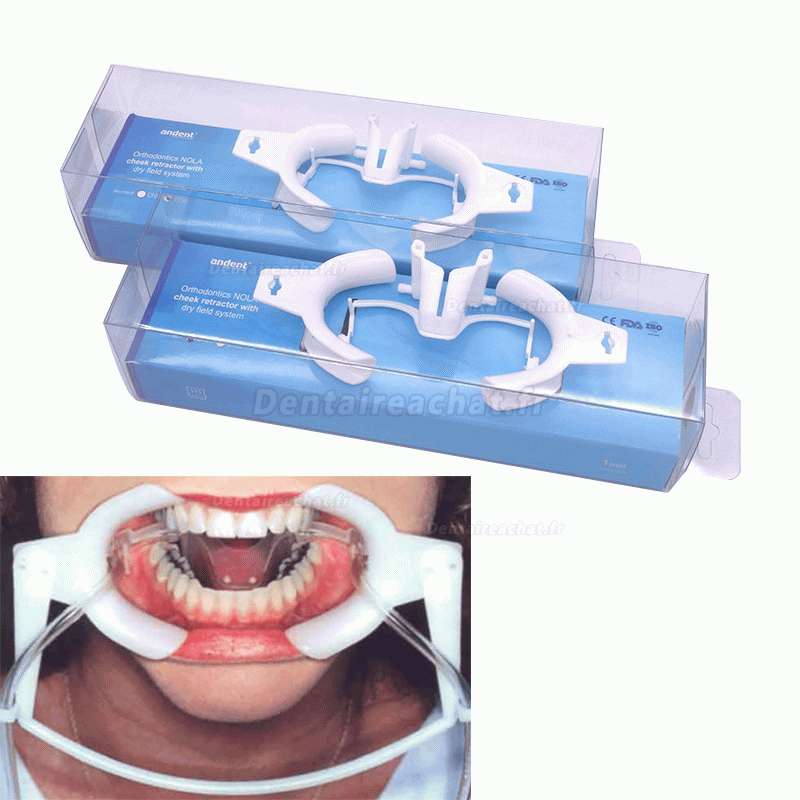 1 Pièces Écarteur joue dentaire avec tube d'aspiration de salive (ouvre bouche dentiste)