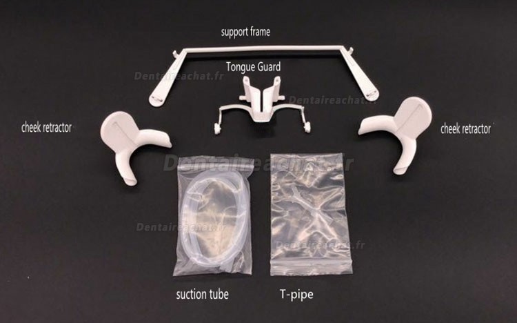 1 Pièces Écarteur joue dentaire avec tube d'aspiration de salive (ouvre bouche dentiste)