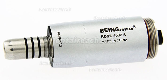 Being® Rose 4000 micromoteur électrique dentaire intégré + Being 202CAP-B fibre optique contre-angle bague bule