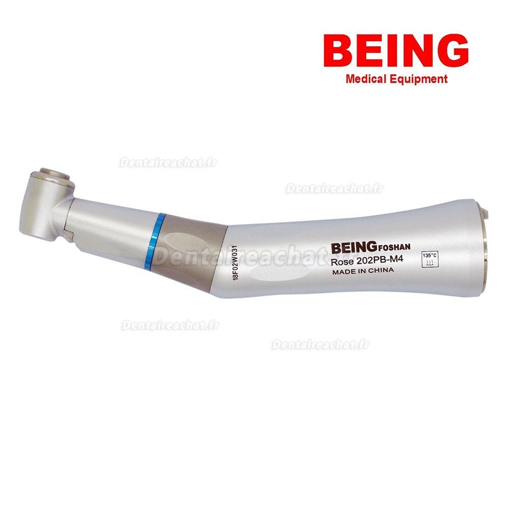 Being® Rose 4000 micromoteur électrique dentaire intégré + Being 202CAP-B fibre optique contre-angle bague bule