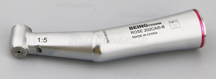 Being® Contre-angle bague rouge ratio 1:5 spray interne avec lumiere Rose202CAI5-B