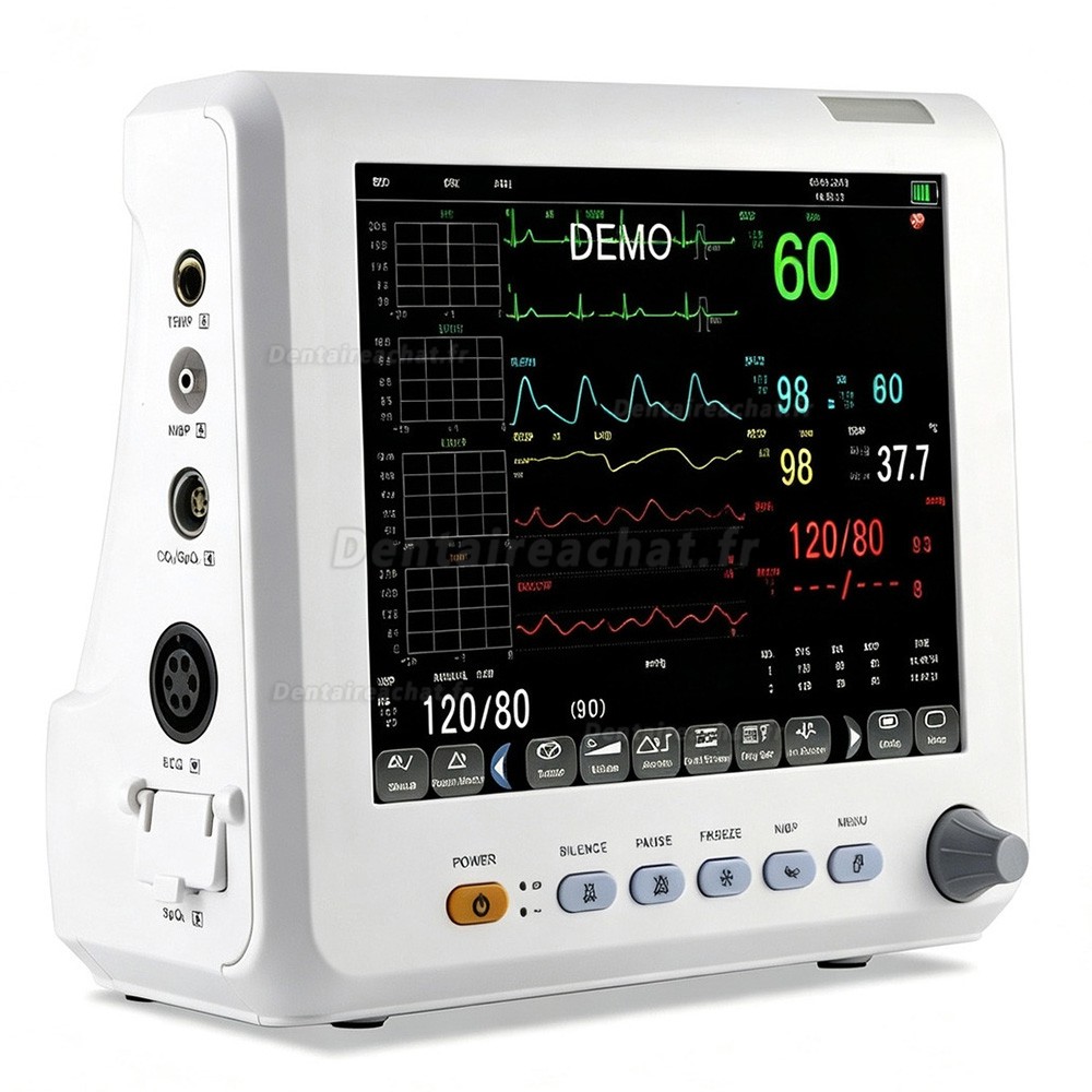Moniteur patient multiparamétrique SINNOR SNP9000L-D 8 pouces, 6 paramètres (ECG, PNI, RESP, TEMP, SpO2, FC) Moniteur patient multiparamétrique SINNOR SNP9000L-D 8 pouces, 6 paramètres (ECG, PNI, RESP, TEMP, SpO2, FC)