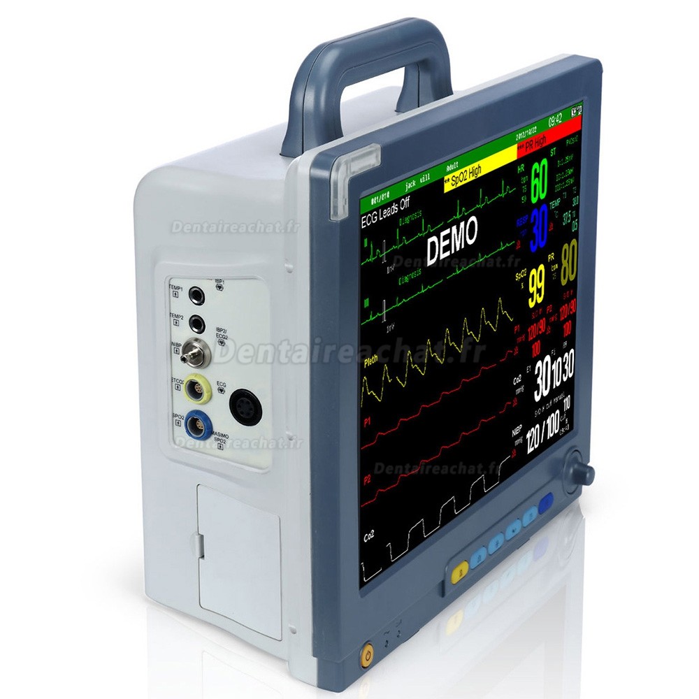 Moniteur patient SINNOR SNP9000M 15 pouces, 8 param&egrave;tres, avec &eacute;cran tactile