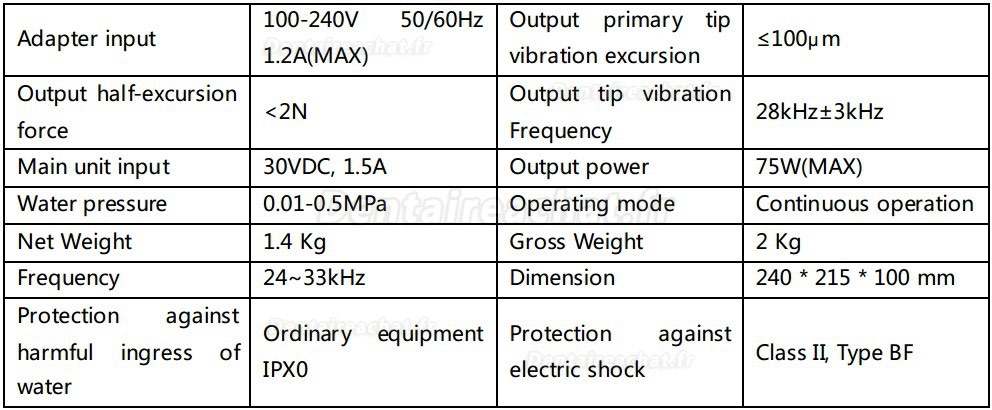 SKL® K7 Détartreur Ultrasonique Avec Lumiere Compatible Satelec /NSK