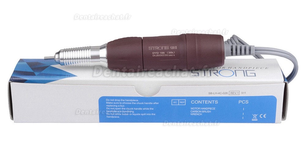 Pièce à main micromoteur laboratoire dentaire STRONG® 120, 35000 tr/min, 2.35mm