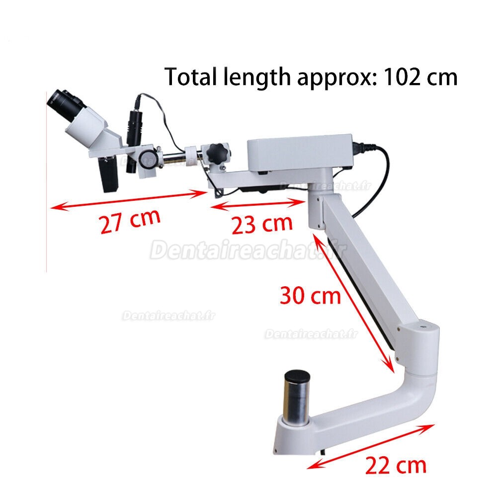 Microscope chirurgical dentaire 10X/15X/20X avec lumière LED (pour fauteuil dentaire)