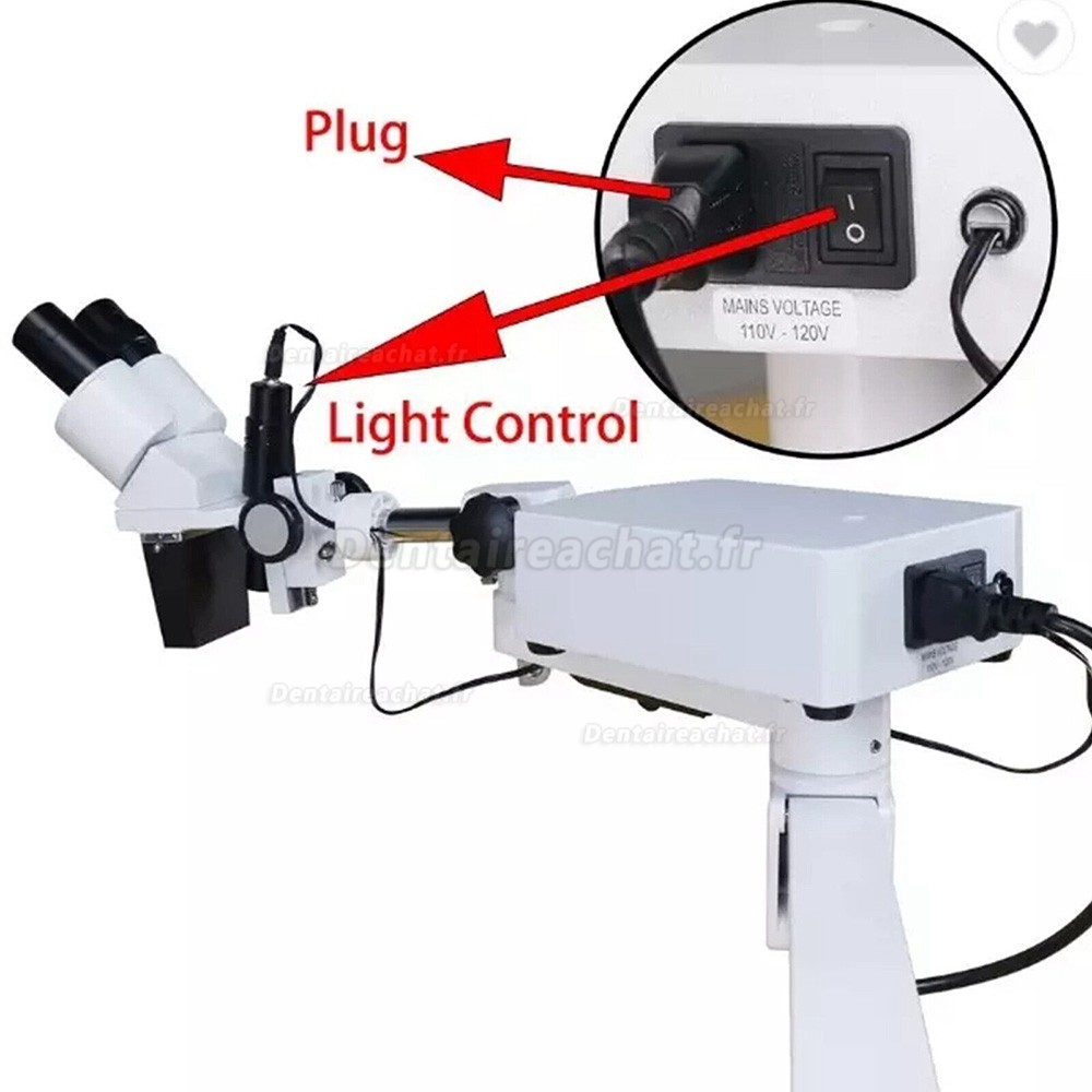 Microscope opératoire chirurgical dentaire 10X/15X/20X (pour bureau de table)