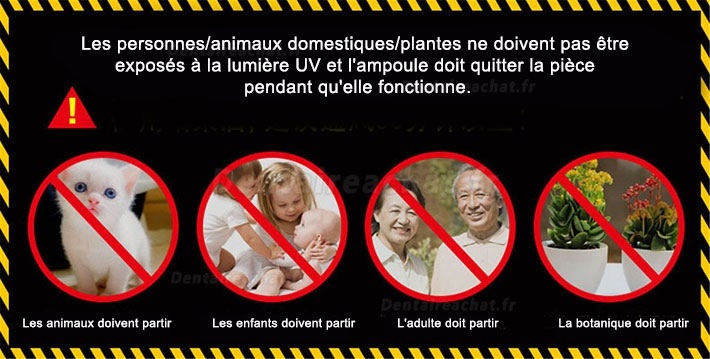 100-150W Lampe de désinfection germicide Uvc mobile d'intérieur avec roues + télécommande