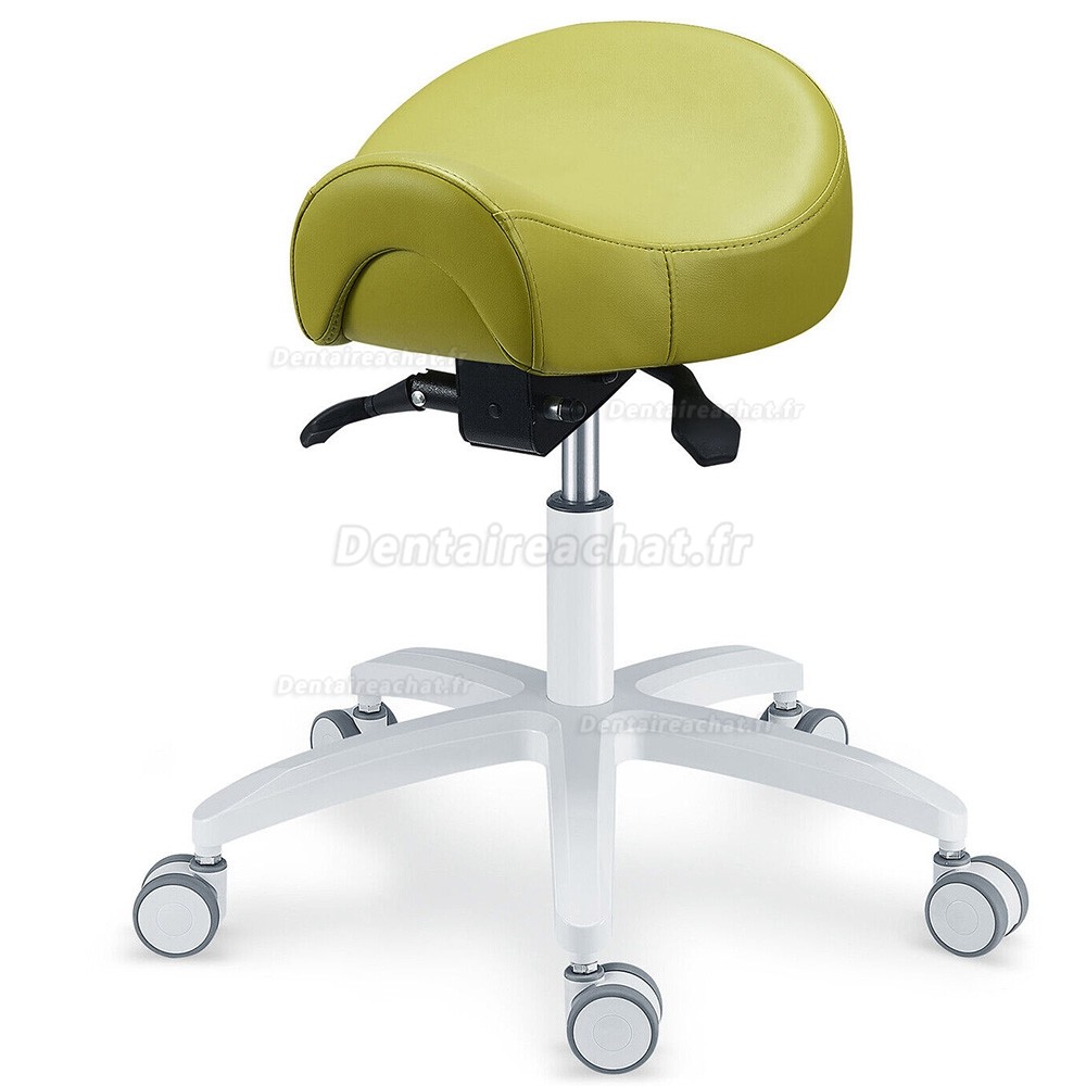 TYTC PLST-075 Tabouret ergonomique pour assistant dentaire, tabouret selle de cheval dentiste (angle et hauteur réglables)