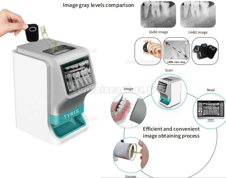 TYRIS TR-200 Scanner plaque d'imagerie numérique dentaire avec écran tactile en couleurs vraies