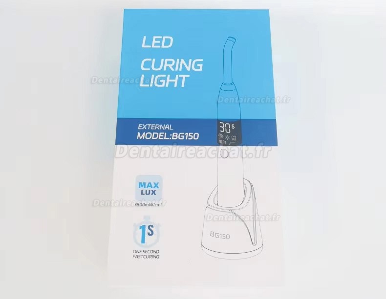 Lampe photopolymeriser dentaire sans fil 2 500 mW/cm² / 3 800 mW/cm²