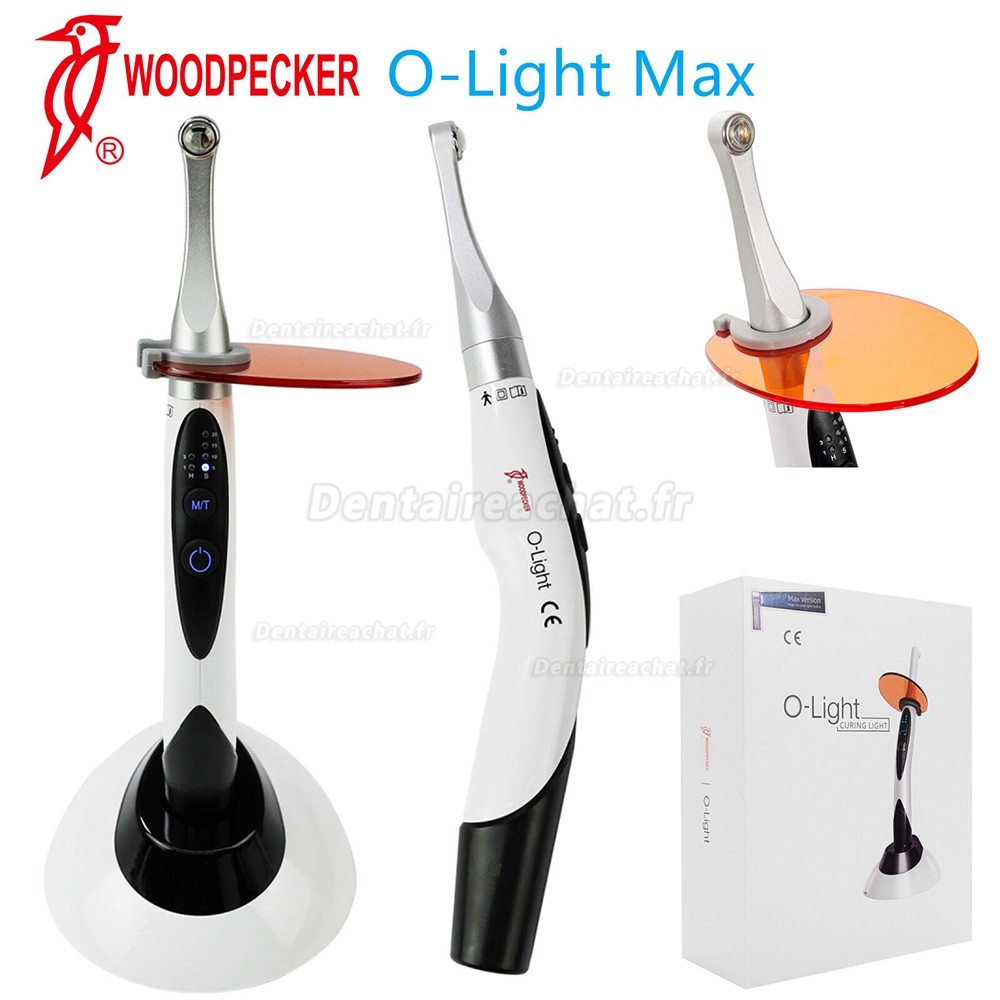 Lampe photopolymeriser dentaire Woodpecker O-Light MAX (Tête métallique, durcissement en 1 seconde)