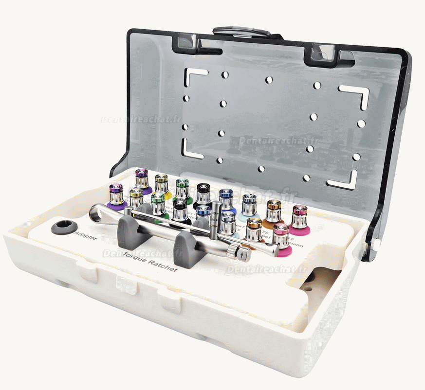 Clé à cliquet dynamométrique universelle pour implant dentaire 10-70NCM avec outils de réparation de tournevis et kit de clés