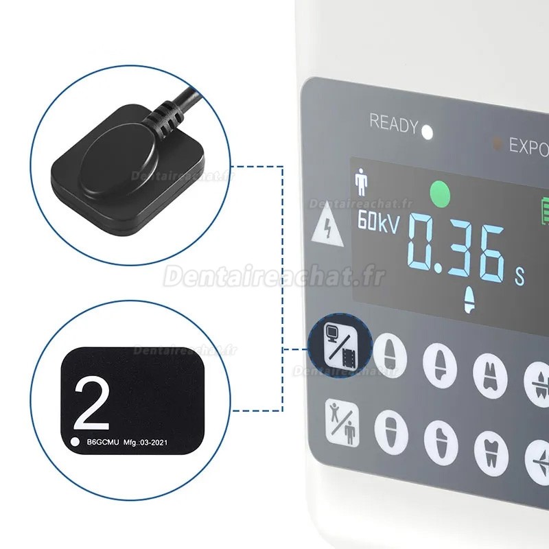 Appareil de radiographie dentaire portable avec écran intégré et capteur de rayons X numérique