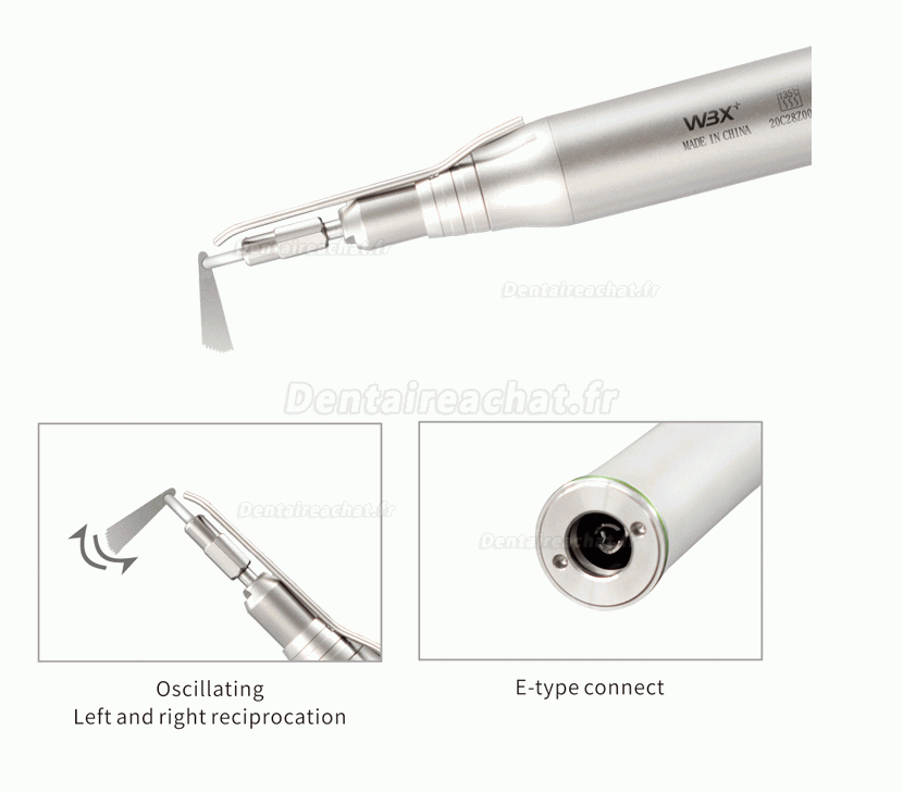 Pièce à main oscillante et alternative (pièce à main coupe d'os) pour chirurgie implantaire dentaire