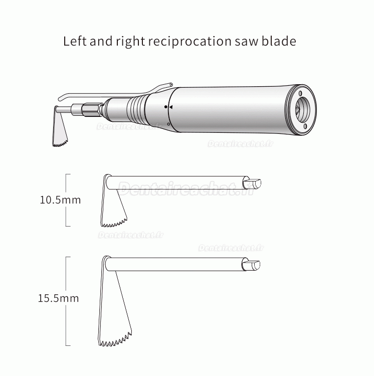 Pièce à main oscillante et alternative (pièce à main coupe d'os) pour chirurgie implantaire dentaire