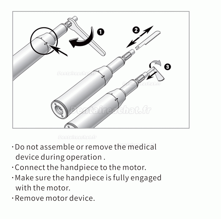 Pièce à main oscillante et alternative (pièce à main coupe d'os) pour chirurgie implantaire dentaire