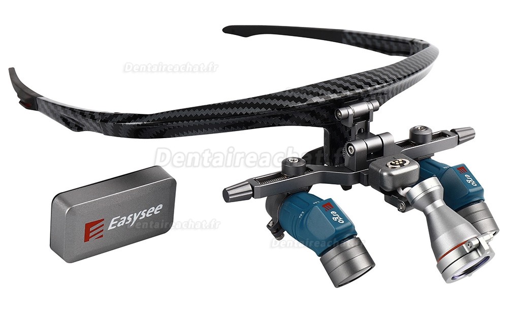 Loupes ergonomiques dentaires YUYO EL+WL-ii (grossissements 3,5x, 5x, 7x) avec lampe frontale Loupes ergonomiques dentaires YUYO EL+WL-ii (grossissements 3,5x, 5x, 7x) avec lampe frontale