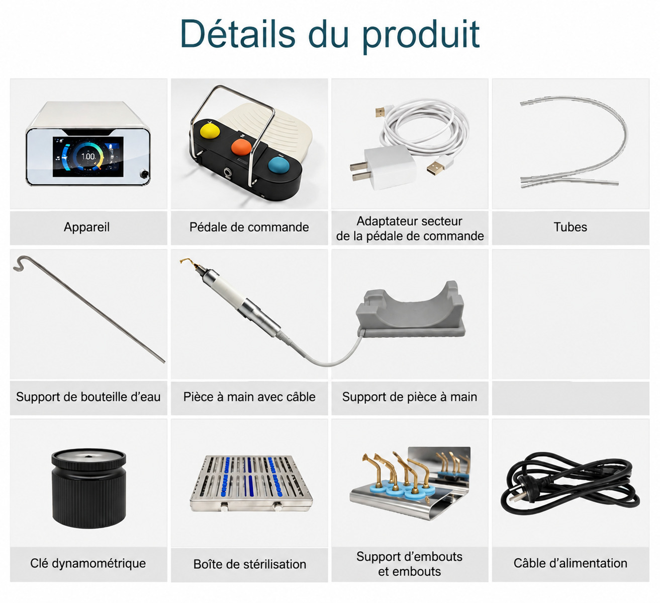Appareil de pi&eacute;zochirurgie dentaire / Moteur de piezochirurgie ultrasonique AI-Bone II