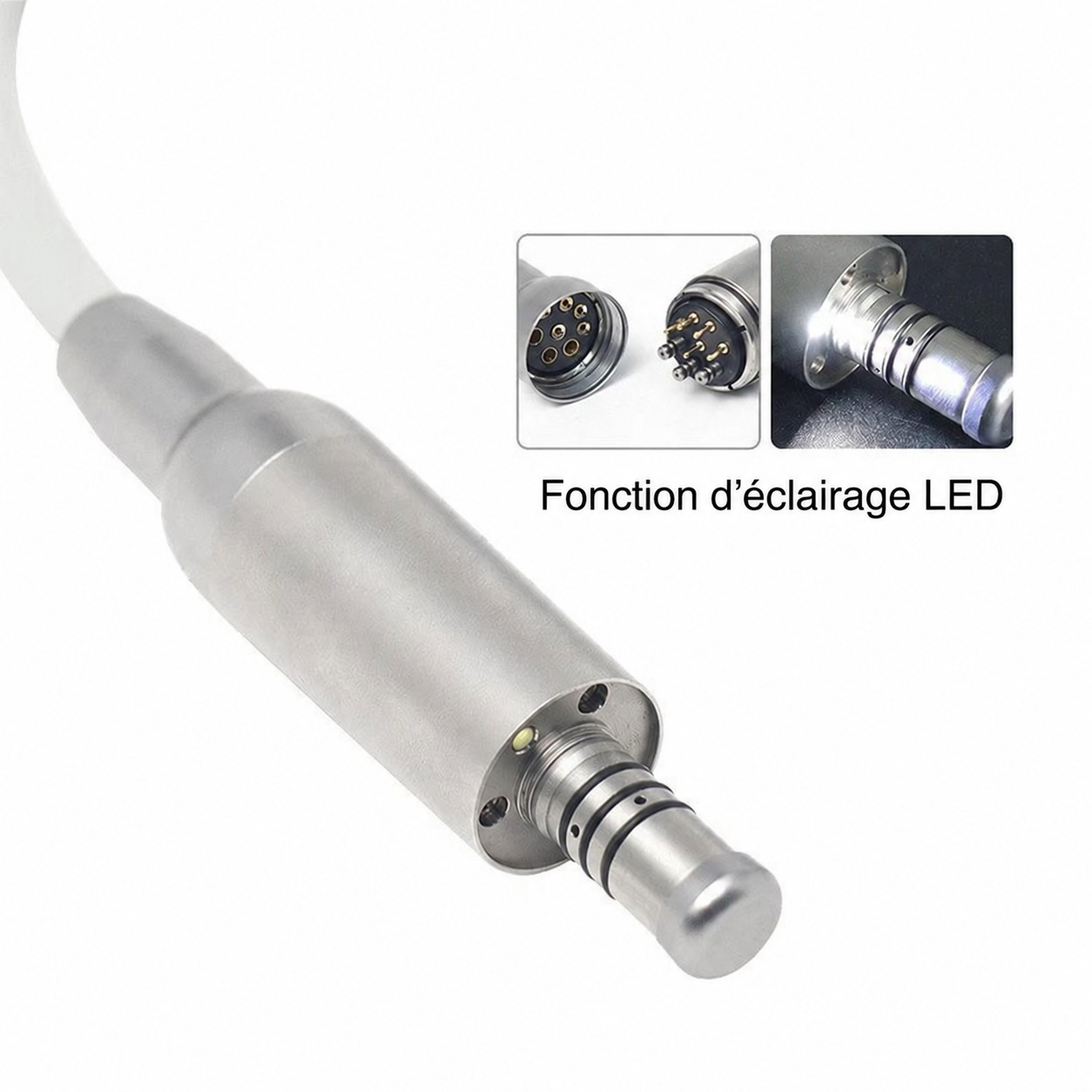 Micromoteur électrique dentaire sans balais intégré , à LED et écran tactile Micromoteur électrique dentaire sans balais intégré , à LED et écran tactile