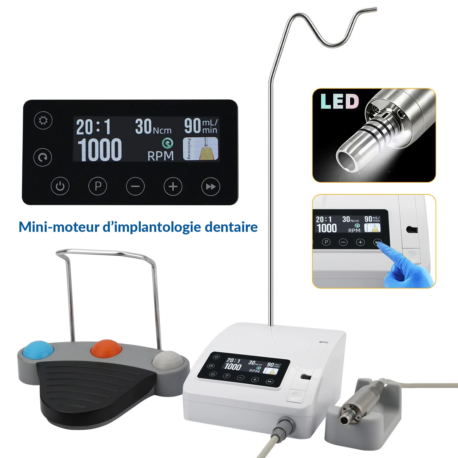 Syst&egrave;me d&rsquo;implant dentaire PLH PLH-VM3 / Moteur chirurgical sans balais