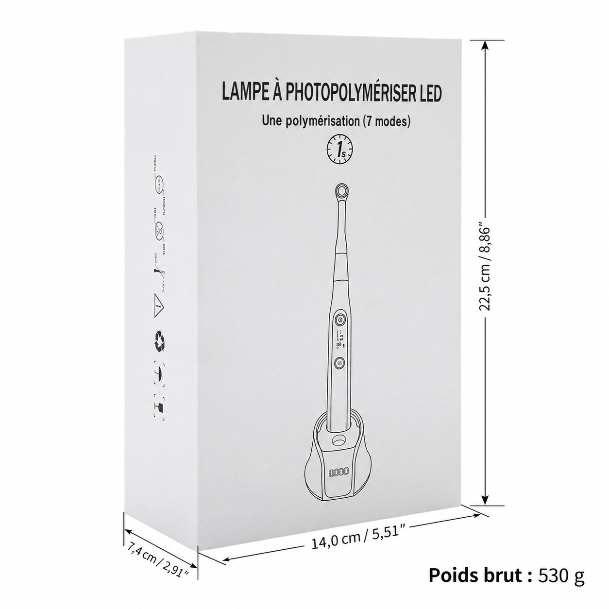 Lampe à polymériser dentaire PULIHUA PLH-320, 3000 mW/cm², dotée de 7 modes de fonctionnement Lampe à polymériser dentaire PULIHUA PLH-320, 3000 mW/cm², dotée de 7 modes de fonctionnement