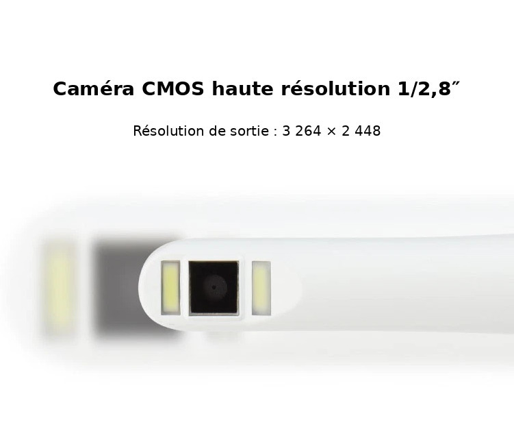 Cam&eacute;ra intra-orale dentaire MLG CF686B 4K HD USB, capteur 1/2,8 pouce