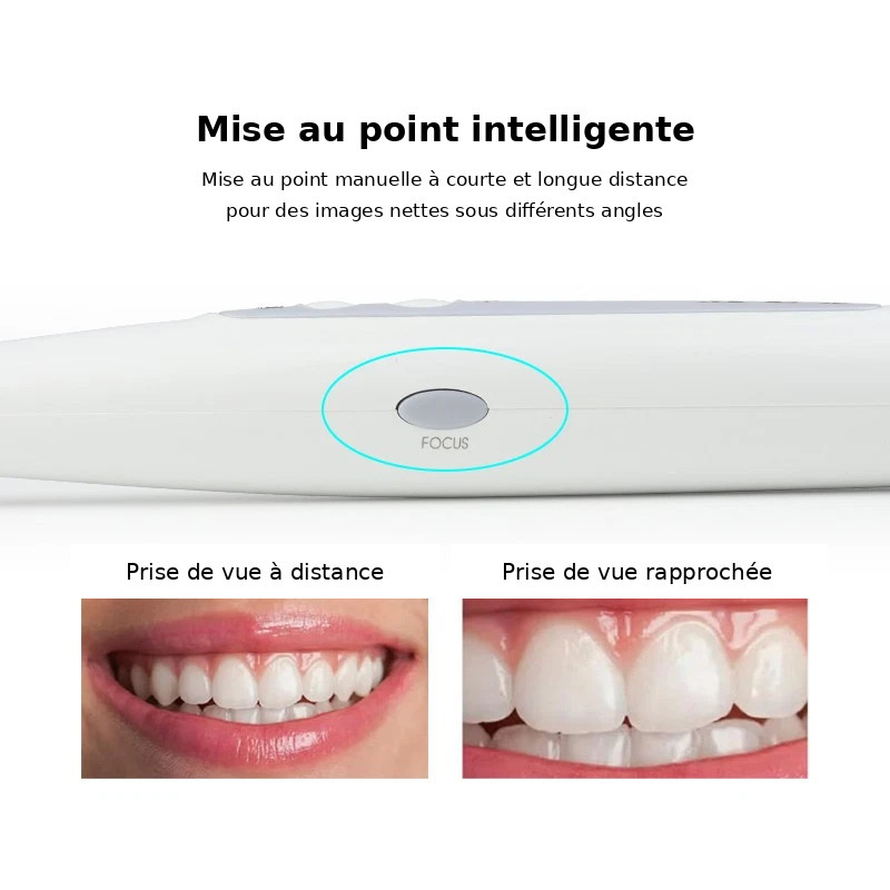 Cam&eacute;ra intra-orale dentaire MLG CF686B 4K HD USB, capteur 1/2,8 pouce