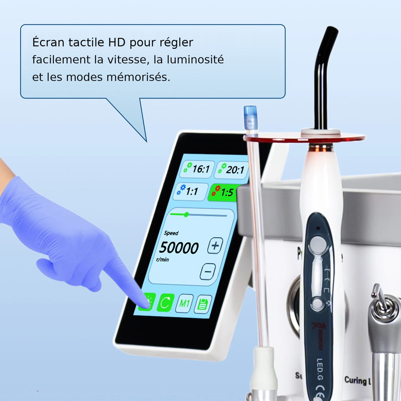 Unit&eacute; mobile (cart) dentiste ANZHI AZ-202-1 avec compresseur d'air et micromoteur