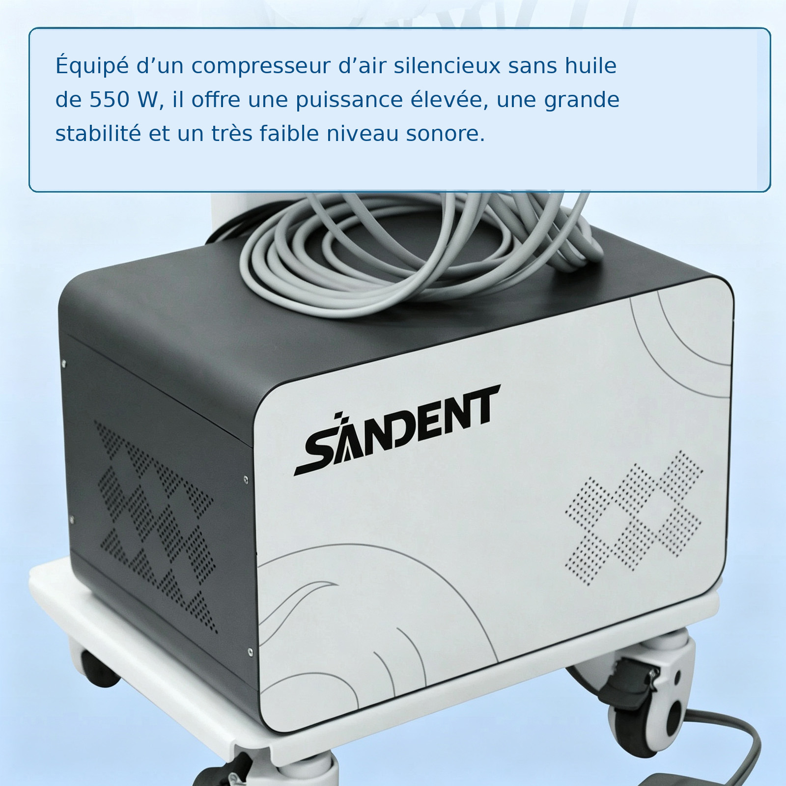 Cart dentaire autonome ANZHI AZ-AP302D avec compresseur d'air intégré Cart dentaire autonome ANZHI AZ-AP302D avec compresseur d'air intégré