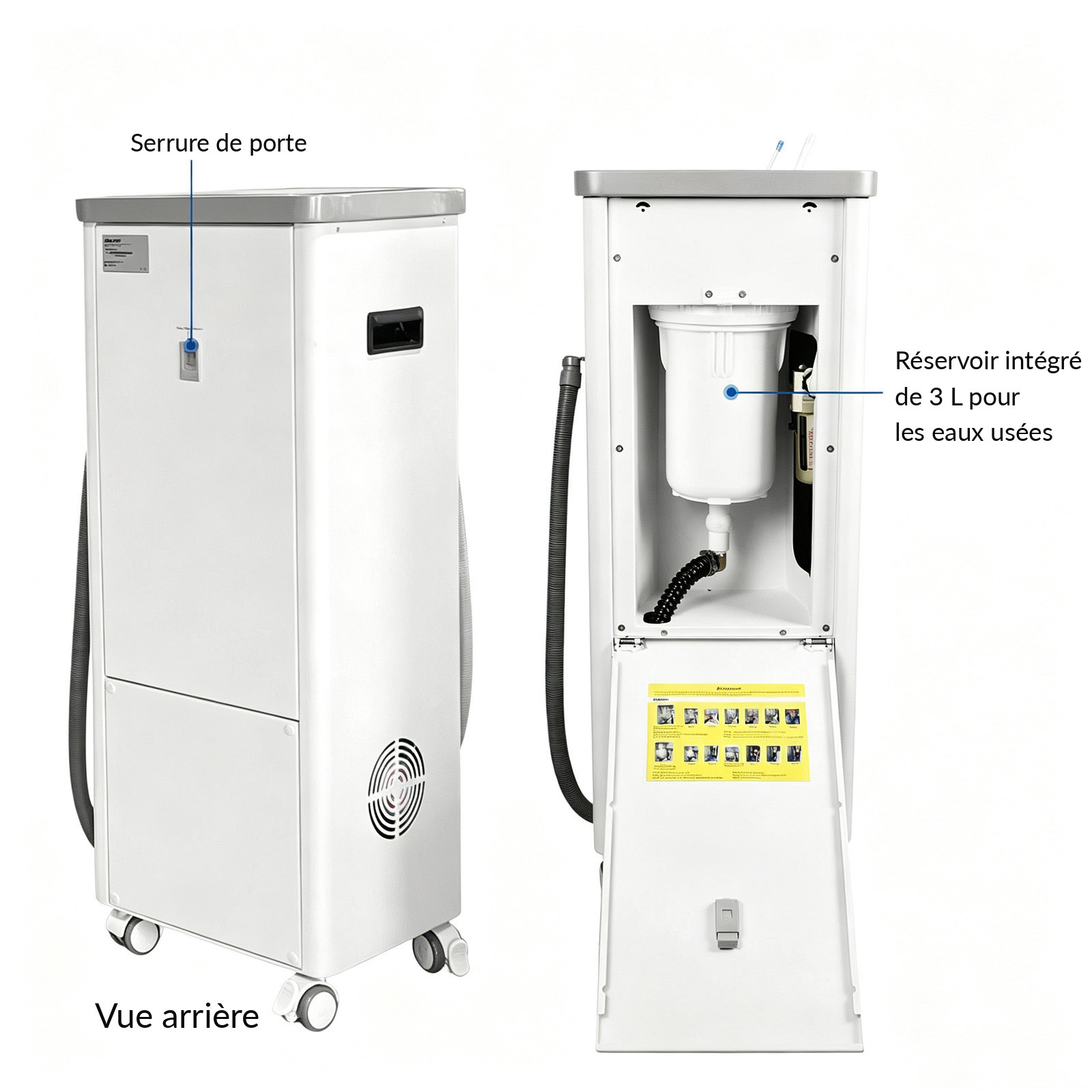 Unité d'aspiration dentaire mobile ANZHI AZ-A01, pompe à vide, 800 L/min, 400 W Unité d'aspiration dentaire mobile ANZHI AZ-A01, pompe à vide, 800 L/min, 400 W