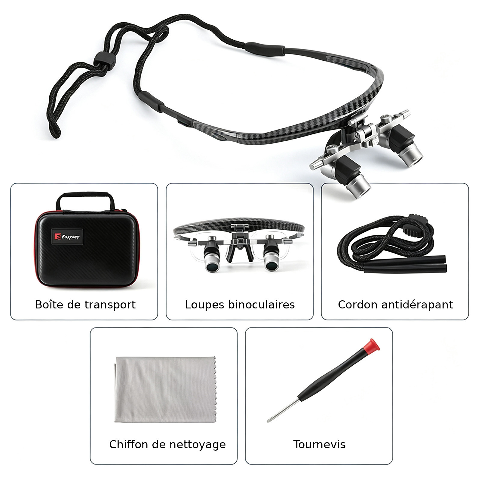 Loupes ergonomiques flip-up dentaires YUYO Ergo (grossissements 3X/4X/5X/6X) Loupes ergonomiques flip-up dentaires YUYO Ergo (grossissements 3X/4X/5X/6X)