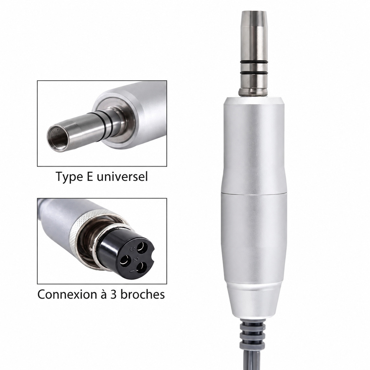 Moteur sans balais (brushless) de type E, 50 000 tr/min, pour laboratoire dentaire