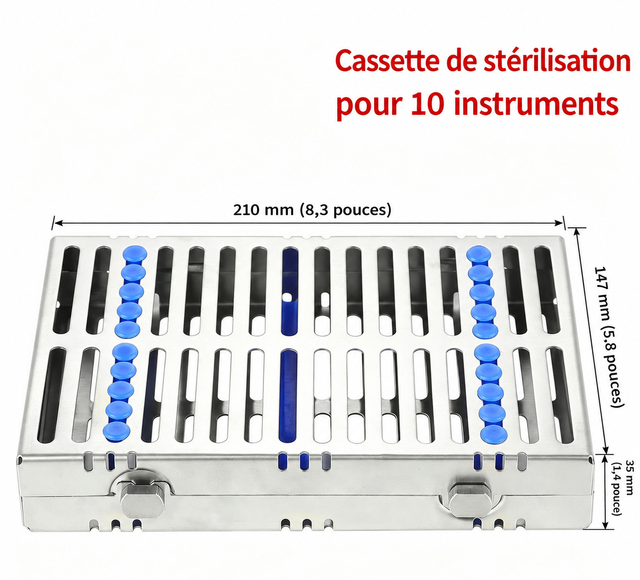 Cassette de stérilisation dentaire 5 pièces (une cassette peut contenir 10 instruments dentaires) Cassette de stérilisation dentaire 5 pièces (une cassette peut contenir 10 instruments dentaires)