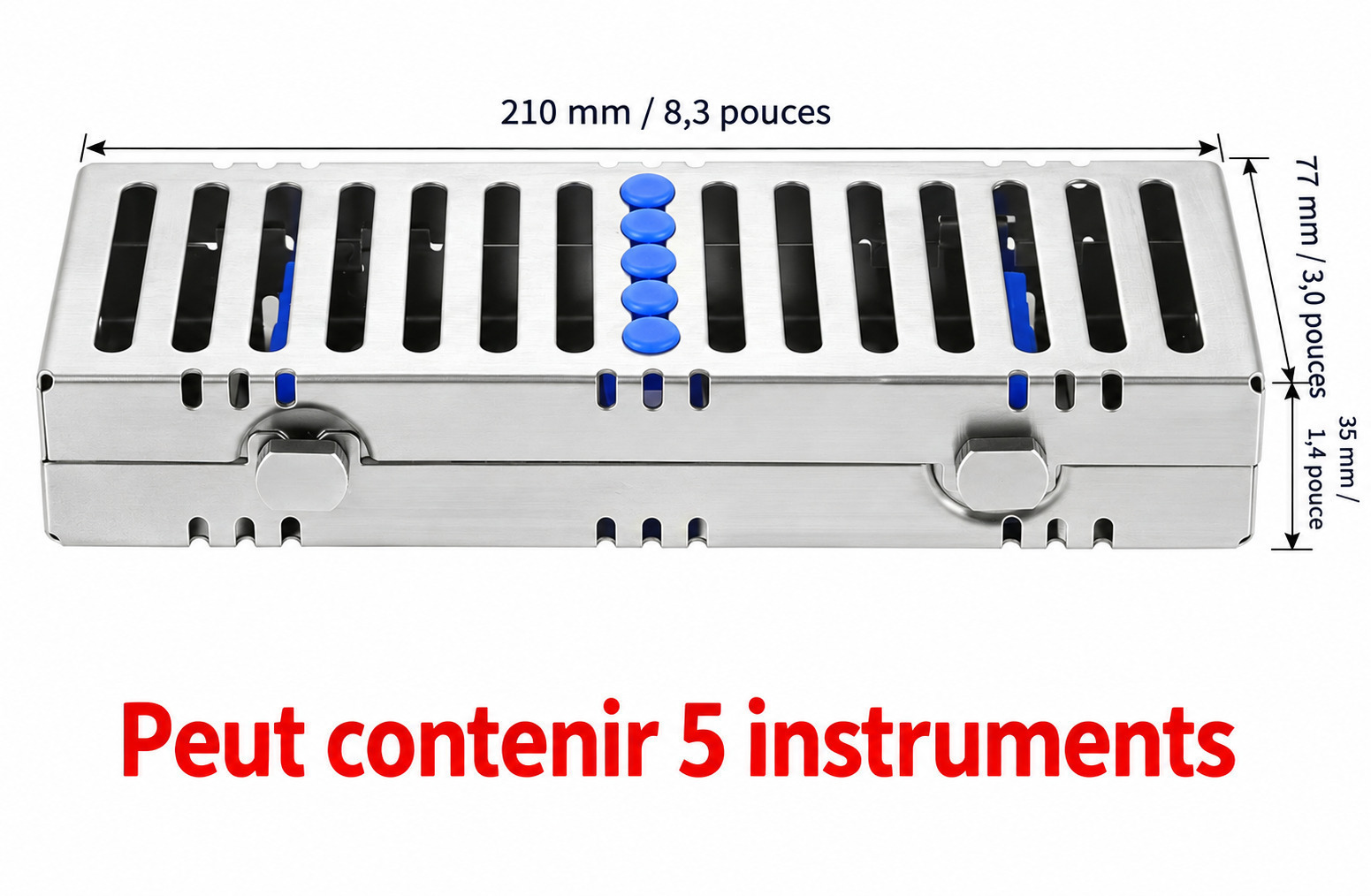Cassette de stérilisation dentaire 5 pièces (une cassette peut contenir 5 instruments dentaires) Cassette de stérilisation dentaire 5 pièces (une cassette peut contenir 5 instruments dentaires)