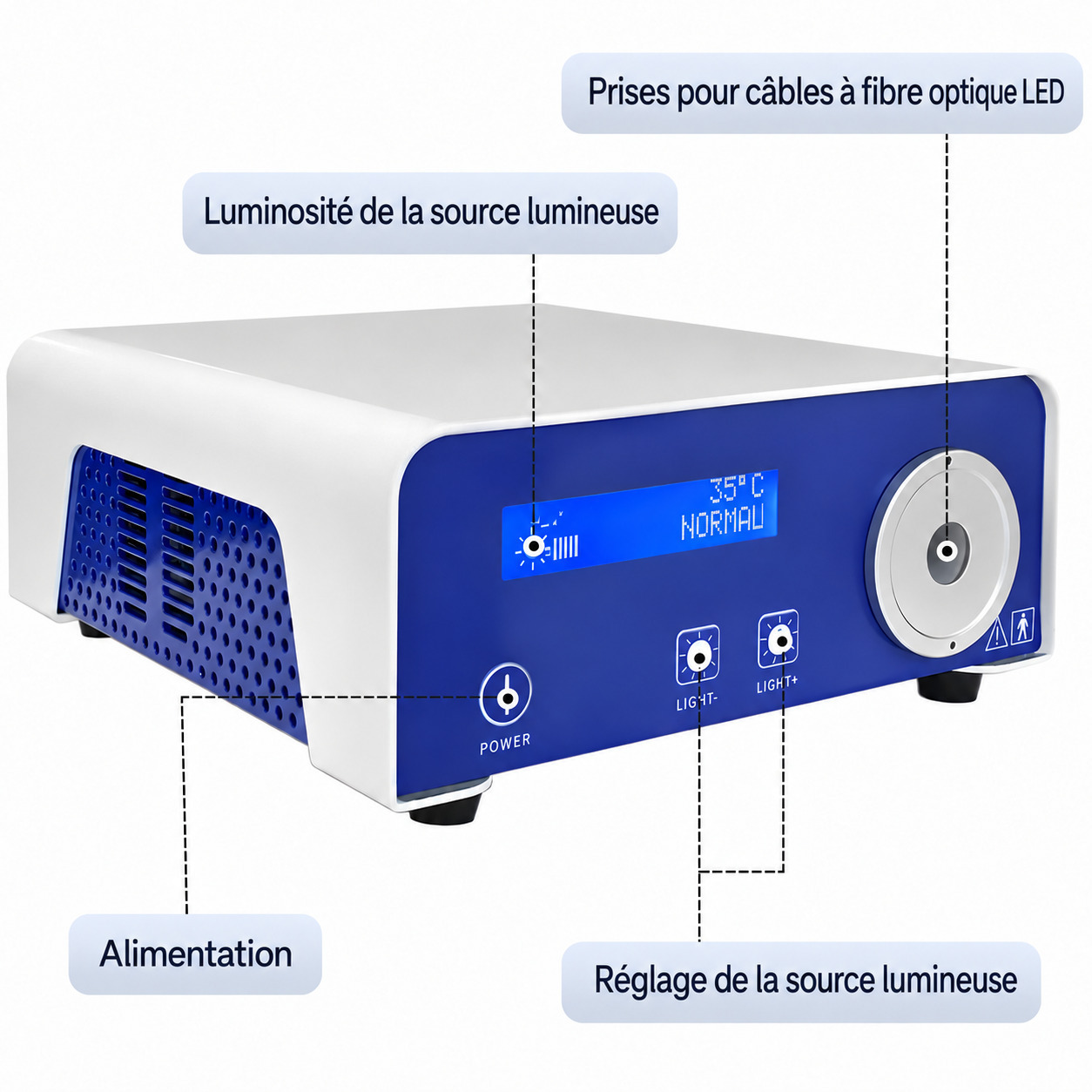 Source de lumière froide à LED SNUKE TU-GY80A 80 W pour caméra d'endoscopie ORL Source de lumière froide à LED SNUKE TU-GY80A 80 W pour caméra d'endoscopie ORL