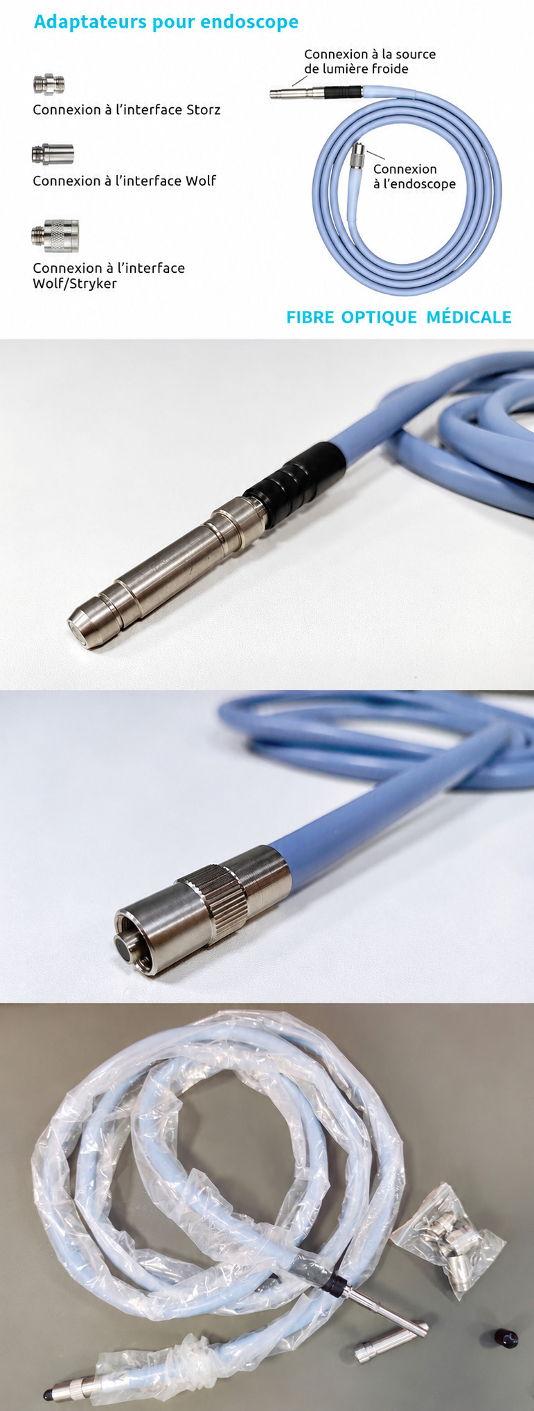 Source de lumi&egrave;re froide &agrave; LED SNUKE TU-GY100A 100 W pour cam&eacute;ra d'endoscopie ORL