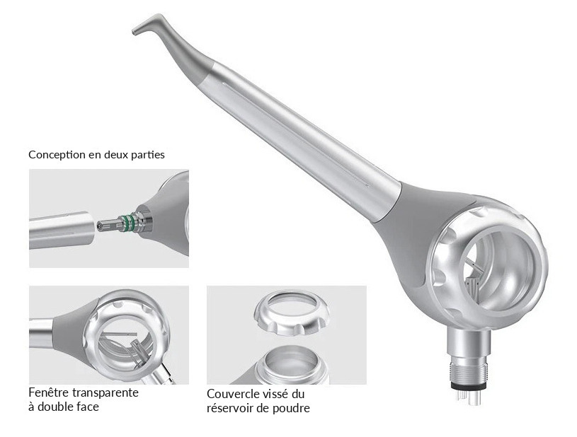 Aéropolisseur dentaire / Jet de bicarbonate dentaire – Raccord 2 ou 4 trous Aéropolisseur dentaire / Jet de bicarbonate dentaire – Raccord 2 ou 4 trous
