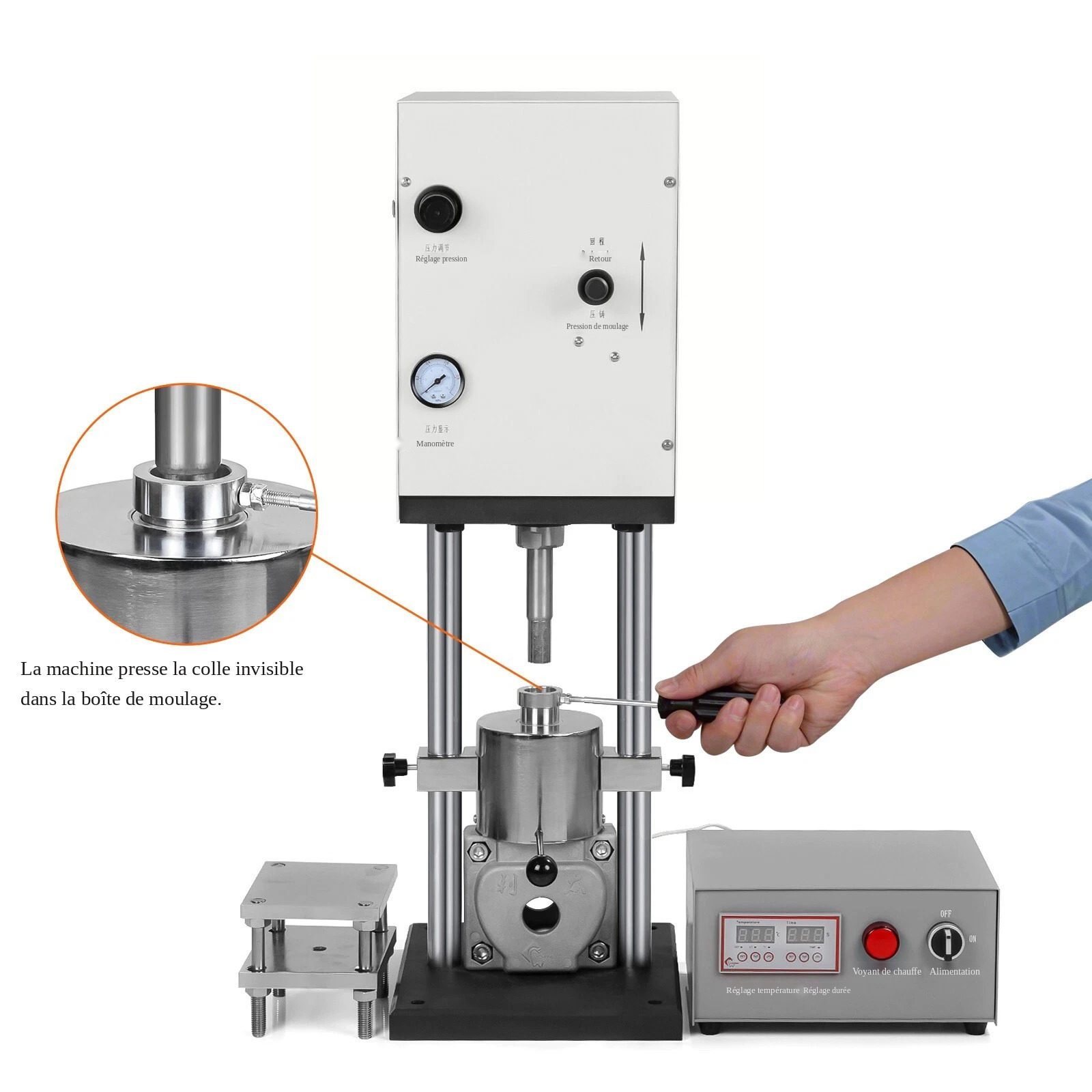 Syst&egrave;me pneumatique d'injection pour proth&egrave;ses flexibles dentaires LIZHONG LZYX-IV