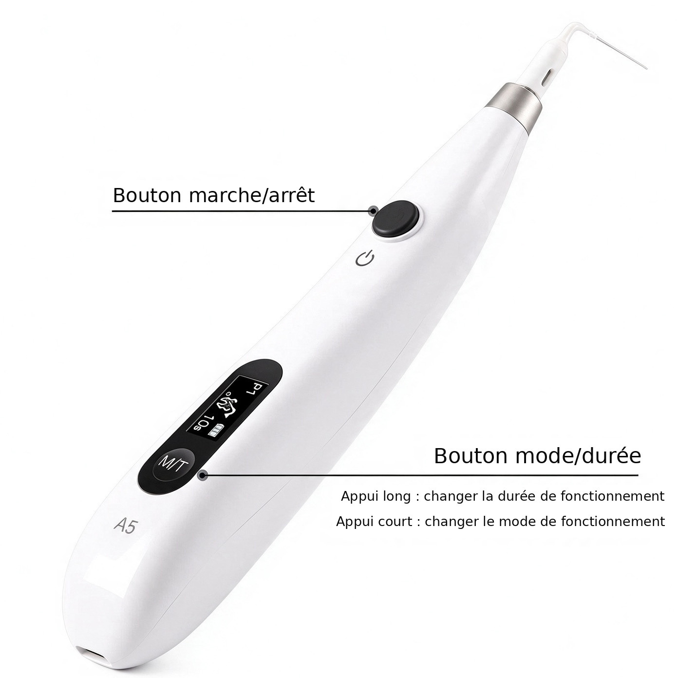 Endoactivator endodontique sonique Yahope A5 avec pi&egrave;ce &agrave; main et embouts