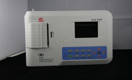 CONTEC® ECG-300G Moniteur électrocardiographe numérique Trois canaux